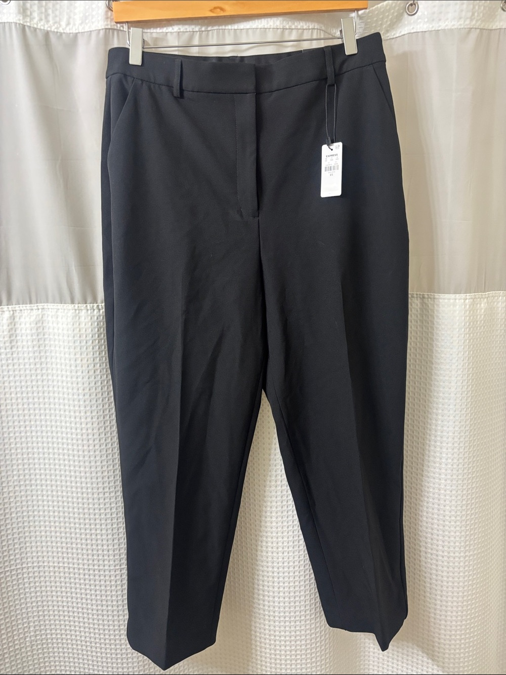 NWT Editor Straight Ankle Super High Rise  Express Black Pants - Size 12 short